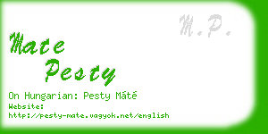 mate pesty business card